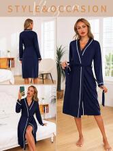 Italian Fashion Women Bathrobe Long Sleeve Art.286674 Navy  Халат для беременных