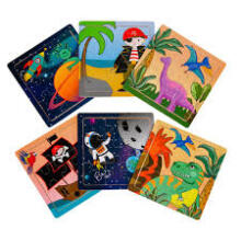 Happy Toys Mini Wooden Puzzle  Art.8101 Wooden mini Puzzle,9 psc