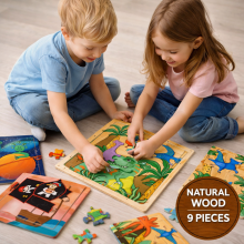 Happy Toys Mini Wooden Puzzle  Art.8101 Wooden mini Puzzle,9 psc