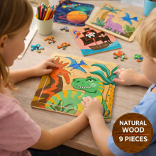 Happy Toys Mini Wooden Puzzle  Art.8101 Wooden mini Puzzle,9 psc