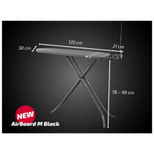 Ironing board Air Board M Black 120x38cm