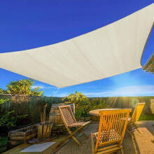 Square sunshade sail, waterproof canopy, 4x4 m, beige, MultiGarden