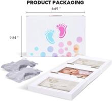 BabyIn Picture Frame Imprint Set Art.287123 Hand and Foot print Trīsdaļīgs Ramītis