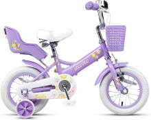 Glerc Kids Bike Wheels Collas 12'  Art.287139 Violet  Детский двухколесный велосипед с дополнительными колёсиками