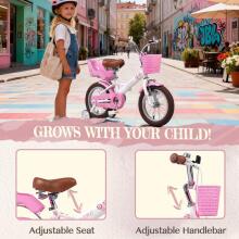 Glerc Kids Bike Wheels Collas 14'  Art.287152 White Детский двухколесный велосипед с дополнительными колёсиками