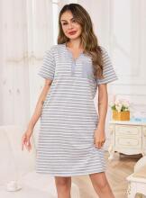 Italian Fashion Night Dress Art.287192 Pink Maternity/Nursing Nightgown