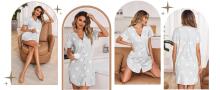 Italian Fashion Night Dress Art.287193 Dark Grey Ночная рубашка для беременных / кормления