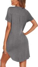 Italian Fashion Night Dress Art.287193 Dark Grey Ночная рубашка для беременных / кормления
