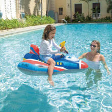 Inflatable fighter jet swim float for children with a water cannon – INTEX 57531-BLUE