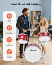 Kidsworld Musical Instrument Drum Kit Art.287557 Komplekts- mūzikālās bungas