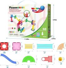 PICASSO TILES Magnetic constructor Marble Run 40 pcs., PTG40
