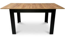 Stół rozkładany prostokątny 120-160x80 cm do kuchni jadalni dla 4-6 osób dąb craft