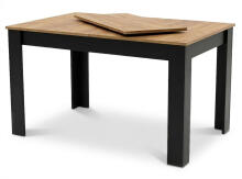 Stół rozkładany prostokątny 120-160x80 cm do kuchni jadalni dla 4-6 osób dąb craft