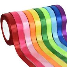 Gift Paper Satin Ribbon Art.287785 Mix Color lente satīna 12mm/25m,1 gab