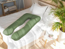 La Bebe™ Cushy Maternity Pillow Art.91911 Green 155x80cm