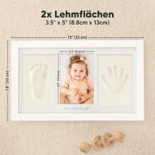 Baby Handprint and Footprint Maker Set Art for Baby Art.288058 White Рамочка тройная деревянная