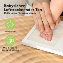 Baby Handprint and Footprint Maker Set Art for Baby Art.288168 Natural  Рамочка тройная деревянная