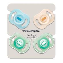 Tommee Tippee Ultralight StayPut  Art.288169 Силиконовые пустышки ,0-6 мес,4 шт