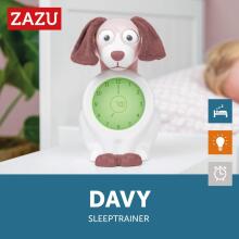 Zazu Kids Davy Dog Sleeptrainer Art.288269 Pink Sleep Trainer with Davy's Night Light