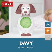 Zazu Kids Davy Dog Sleeptrainer Art.288269 Pink Sleep Trainer with Davy's Night Light