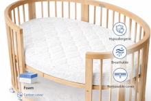 La Bebe™ Smart Bed Art.288273 Комфортный овальный детский поролоновый матрас 72x120x5cm(Совместим с Ingvart)