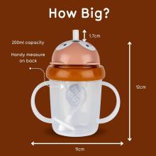 Tum Tum Baby Cup Art.288463 Fergus Fox Pudelīte ar  salmiņu  no 6 +mēn, 200 ml