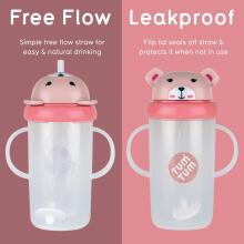 Tum Tum Baby Cup Art.288465 Bear Детский поильник с cоломинкой с 6+ мес,300 мл