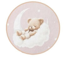 Cover set - 2 pcs - 120x90, 40x60  - BEARS on the CLOUDS - PINK