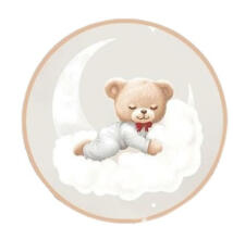 Cover set - 2 pcs - 120x90, 40x60  - BEARS on the CLOUDS - BEIGIE