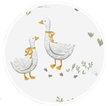 Cover set -  2 pcs - 135x100, 40x60 - GEESE with GREEN LEAF
