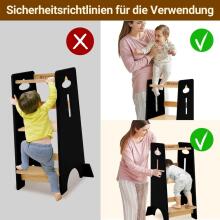 Cosyland Wooden Learning Tower Art.288718 Black Деревянный кухонный табурет/ступенька для малышей