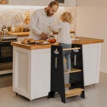 Cosyland Wooden Learning Tower Art.288718 Black Деревянный кухонный табурет/ступенька для малышей