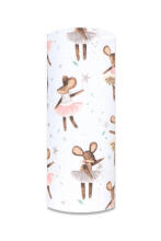 Diaper - 12431 - TETRA PRINT - EGA - BALLERINA MOUSE - BROWN - size 70x80 cm