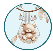 Bumpper - 360 cm - BEAR in BASKET - BLUE