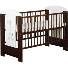 Klups Little Safari Giraffe Art.288881 White/Nut  Children's furniture set: bed and chest of drawers