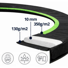 Lean Spring Pad for Trampoline Black 480-487 cm 16 ft