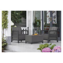 Dārza mēbeļu komplekts Scandi Linea Balcony Set pelēks