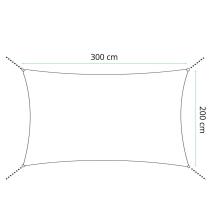 Солнцезащитный тент SN0061 3 x 2 м тёмно-серый