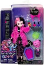 Monster High Creepover Party – Draculaura lelle ar Count Fabulous un pļāpas ballītes aksesuāriem