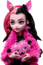Monster High Creepover Party – Draculaura lelle ar Count Fabulous un pļāpas ballītes aksesuāriem