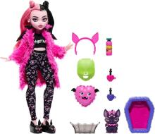 Monster High Creepover Party – Draculaura lelle ar Count Fabulous un pļāpas ballītes aksesuāriem