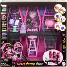 Monster High Secret Potion Room – Draculaura Playset with Count Fabulous & Magical Transformations