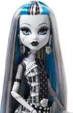 Monster High Reel Drama – Frankie Stein melnbaltā kolekcionējamā lelle ar plakātu