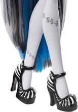 Monster High Reel Drama – Frankie Stein melnbaltā kolekcionējamā lelle ar plakātu