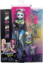 Monster High Frankie Stein lelle – džinsu stila tērps ar Watzie un aksesuāriem