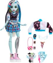 Monster High Frankie Stein Art.HXH73 lelle – elektrizējošs skolas stils ar Watzie un aksesuāriem