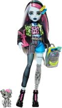 Monster High Frankie Stein Art.HXH73 lelle – elektrizējošs skolas stils ar Watzie un aksesuāriem