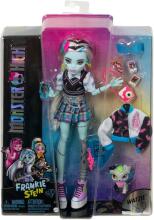 Monster High Frankie Stein Art.HXH73 lelle – elektrizējošs skolas stils ar Watzie un aksesuāriem