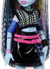 Monster High Frankie Stein Doll – Cropped Sweater & Faux Leather Skirt with Watzie & 7 Accessories