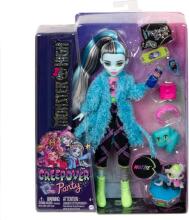Monster High Creepover Party – Frankie Stein Doll with Pajama Outfit, Watzie & Accessories